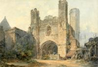 ジョゼフ・マロード・ウィリアム・ターナー　「聖オーガスティン修道院に続く中世の門、カンタベリー」2