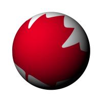 球体　カナダ国旗