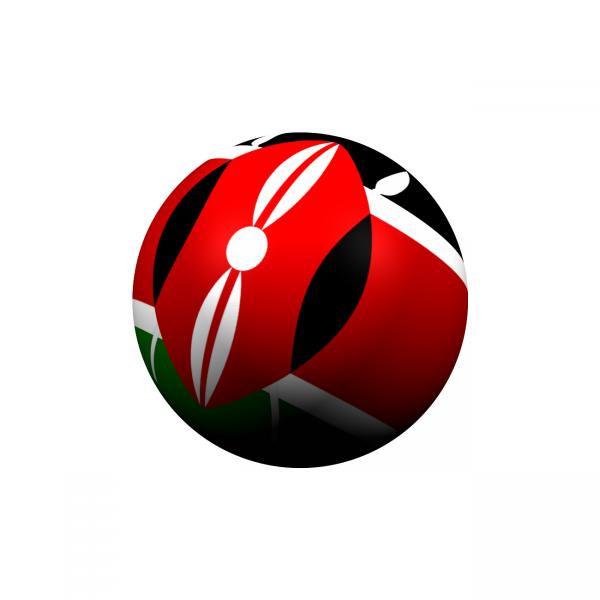 球体　ケニアの国旗