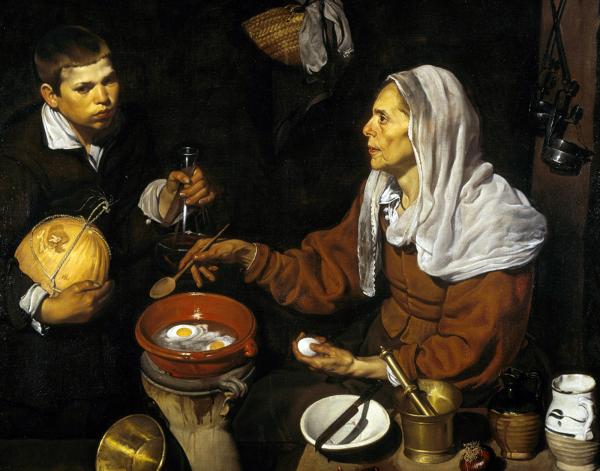 ディエゴ・ベラスケス「卵を調理する老女」