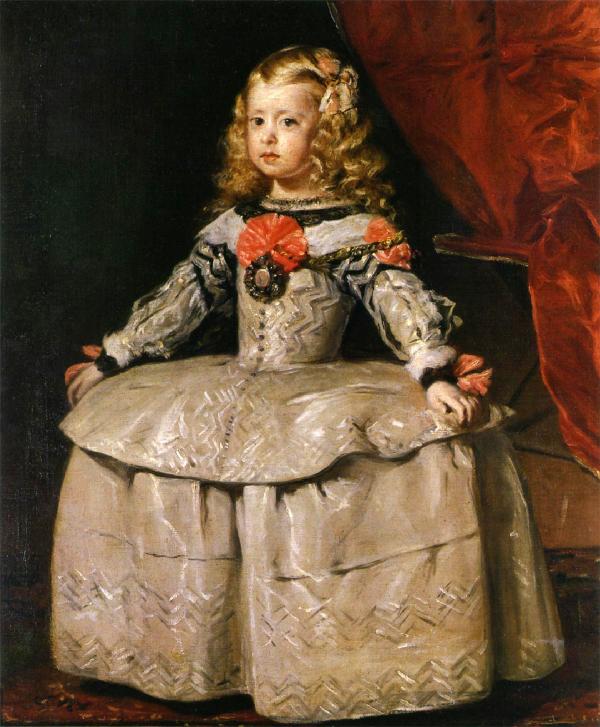 ディエゴ・ベラスケス「白い服の王女マルガリータ・テレーサ（マルガリータ王女：5歳）」