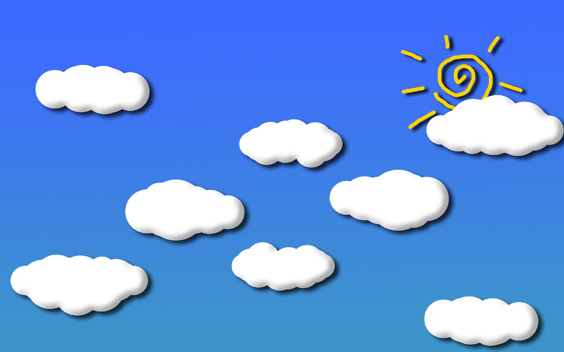 雲と太陽のイラストの画像 ジーソザイ