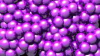 重なり合った紫色の球体