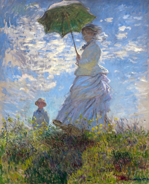 クロード・モネ　「散歩、日傘をさす女性」