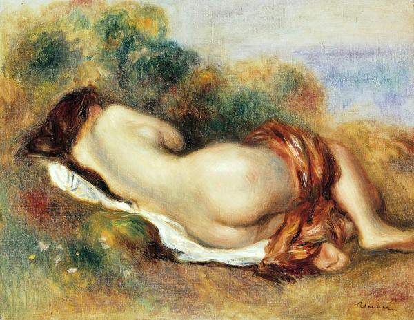 ピエール＝オーギュスト・ルノワール　「横たわる裸婦」