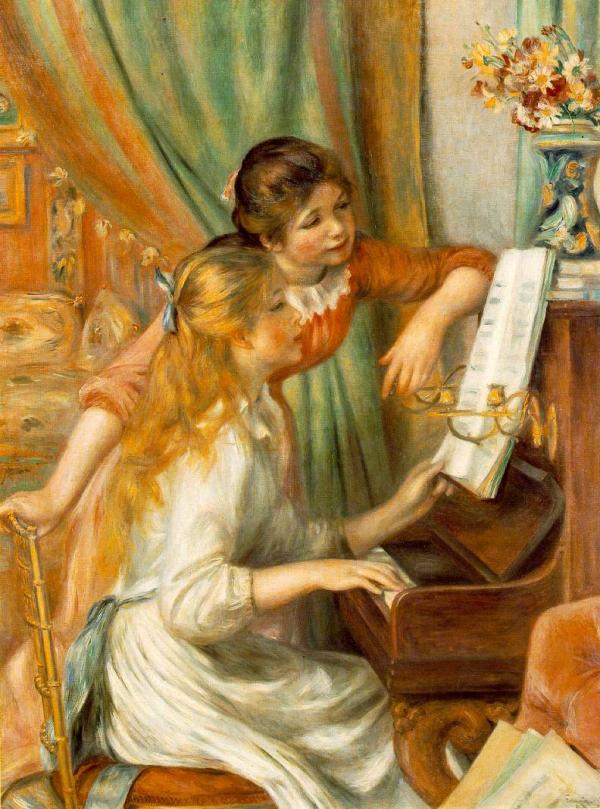 ピエール＝オーギュスト・ルノワール　「ピアノの前の少女たち」