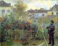 ピエール＝オーギュスト・ルノワール　「庭で描いているクロード・モネ」