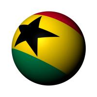 球体　ガーナ国旗