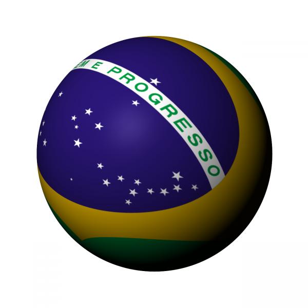 球体　ブラジル国旗