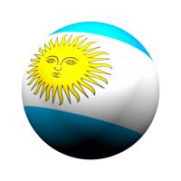 球体　アルゼンチンの国旗