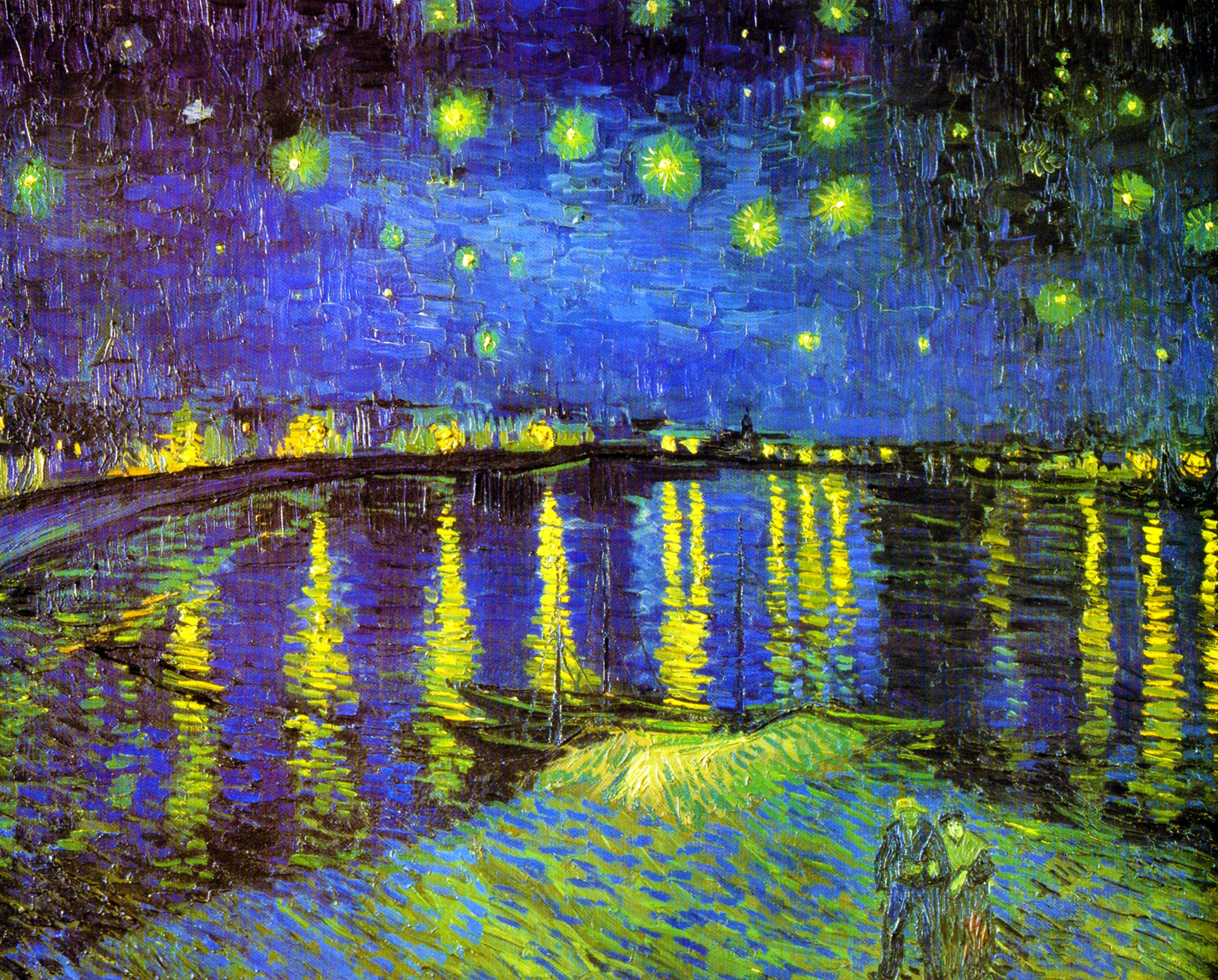 ゴッホ ローヌ川の星月夜 の画像 ジーソザイ