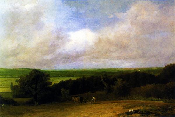 ジョン・コンスタブル「風景－サフォークの耕作、サマーランド」1824